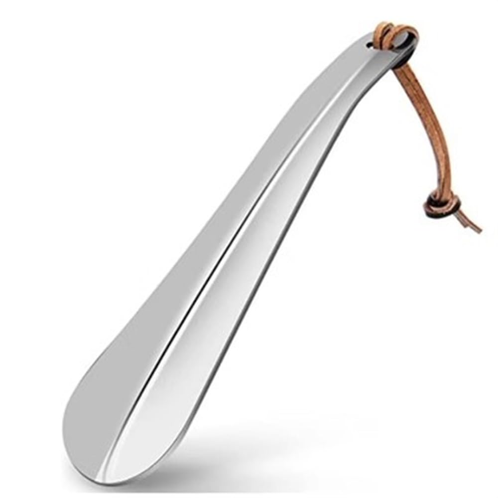Łyżka do butów ze stali nierdzewnej Zagęszczona łyżka do butów metalowa łyżka do butów dla dorosłych dzieci seniorów (kolor: srebrny, rozmiar: 30 cm) (srebrny 18 cm)