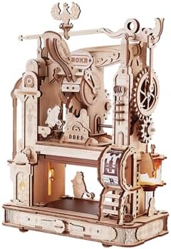 ROKR 3D Puzzle LK602 for Adults, Classic Printing Press Wooden Puzzles Model Building Kits, DIY Wood Crafts Cool Toys Birthday Gifts,Collage Aesthetic, Art Hobbies for Men Women