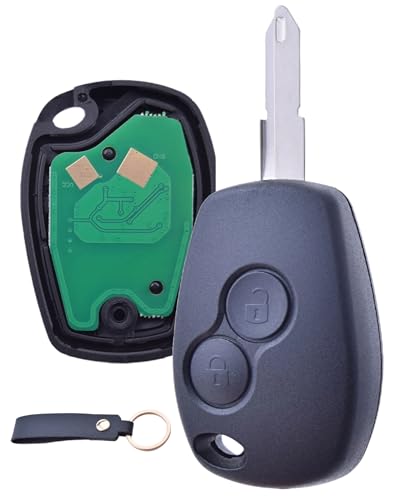 ANGOFIZ Clé Vierge ID46 433MHz Electronique à Programmer 2 Boutons Compatible avec Dacia Duster, Dacia Sandero,Sandero Stepway, Lodgy, Logan, Dokker +Lame...