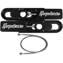 2022 Hayabusa Swingarm Extensions Black Engraved 4.5-9" Stretch with 60" ABS Brake Line - Made in the USA