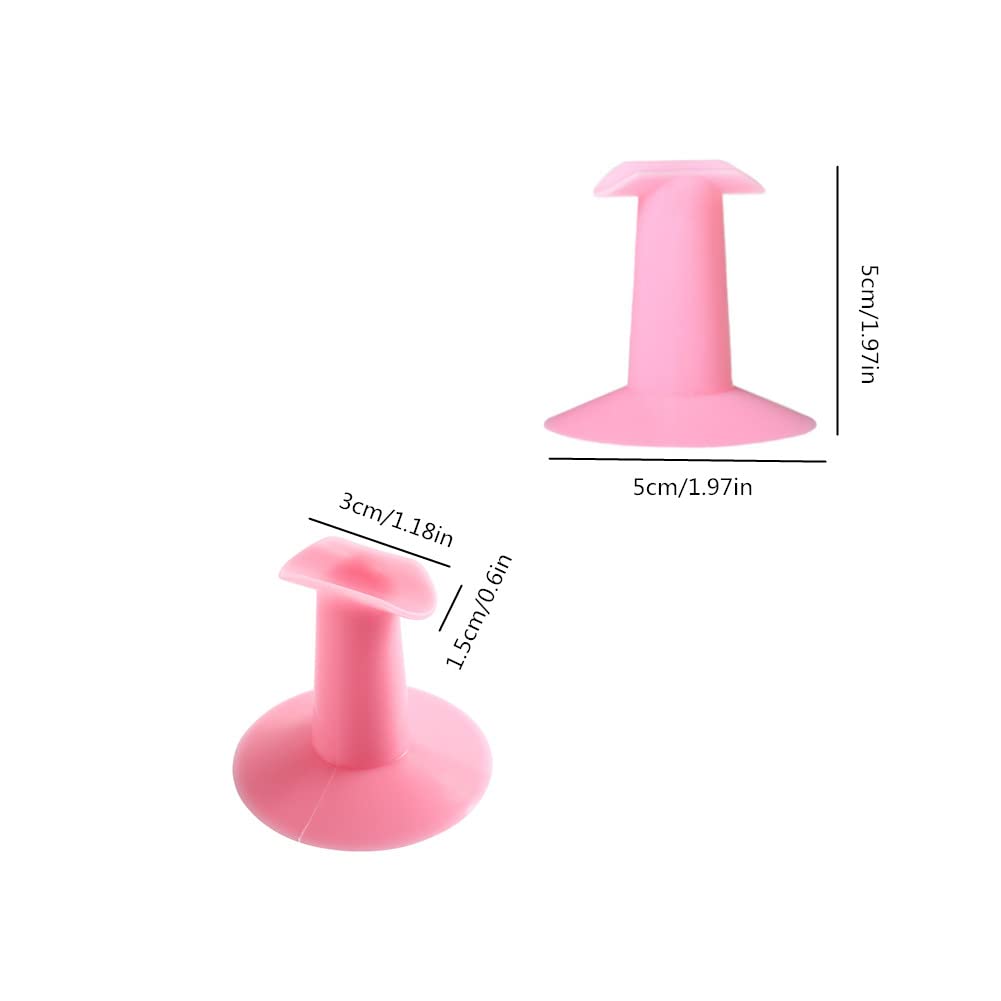 Soporte de plástico para dedos, soporte profesional para arte de uñas, para salón de pintura, soporte práctico de accesorios de diseño de suministros (paquete de 4) 2