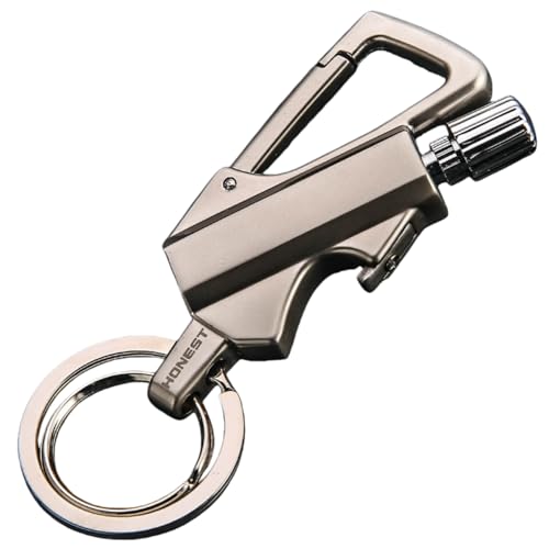 Portable Key Ring Eternal Match Lighter, Keychain Strike Infinity Match, Metal Permanent Matchstick (silvery)