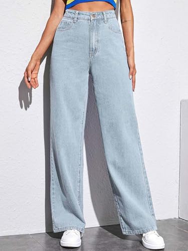 Image of KOTTY Women's Classic Straight Fit Denim Jeans -Comfort with Elegant Style