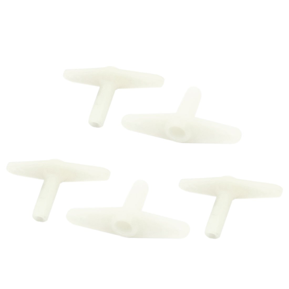 Aexit 5pcs Fixed Electrical equipment Wing RC Airplane Parts 3mm Hole Dia White Plastic Control Arms 43x13x24mm