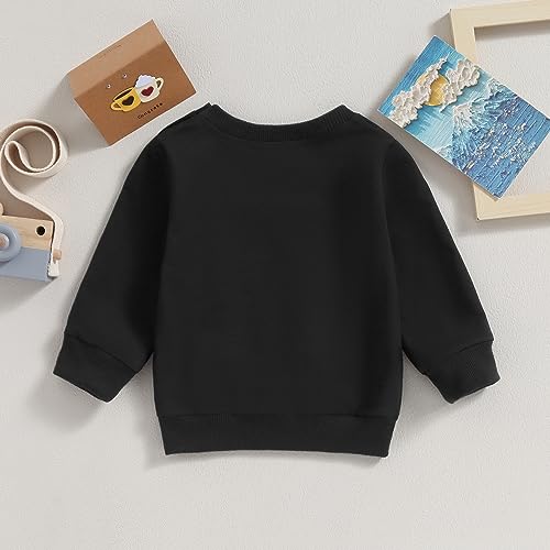 Toddler Baby Boy Girl Sweatshirt Long Sleeve Solid Color Pullover Tops Infant Spring Fall Clothes3