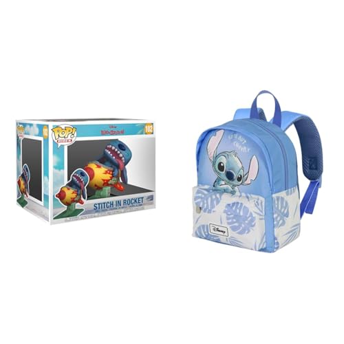 Funko Pop Rides Deluxe Stitch Rocket – Figurina da collezione Lilo & Stitch, Zaino Disney Cheeky Preescolar Joy 22×27 cm 5L