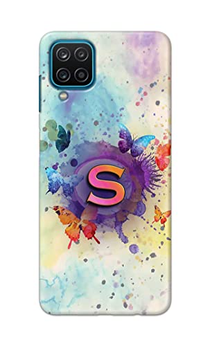 Image of PRINTFIDAA� Printed Hard Back Cover Case for Samsung Galaxy A12 Back Cover (Alphabet S) -2808