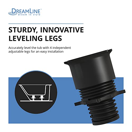 Dreamline Havana 67 In. L X 23 In. H Acrylic Freestanding Bathtub #TOP7