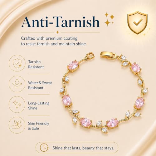 Image of Aurie Tulip Bracelet for Women & Girls | Anti Tarnish Stainless Steel Floral Bracelet |Party and Daily Wear Jewellery