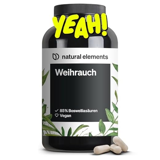 natural elements Weihrauch Kapseln – 1176mg Extrakt aus indischem Weihrauch – 85% Boswelliasäuren – hochdosiert & vegan – Vorrat für 5 Monate – in Deutschland produziert & laborgeprüft
