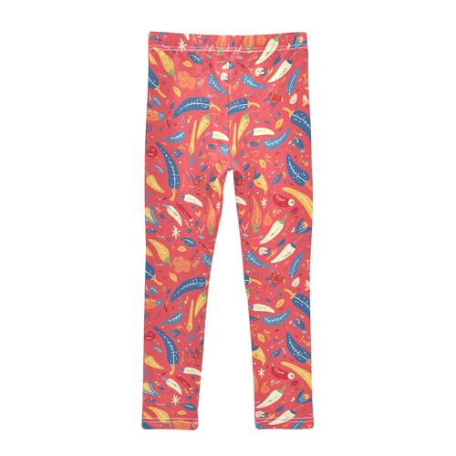 KLL Hot Chili Peppers Seamless Pattern Girls Legging Casual Full Length Activewear Running2