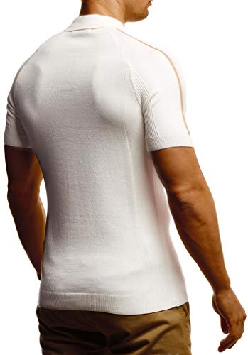 Leif Nelson LN7365 - Polo estiva da uomo, slim