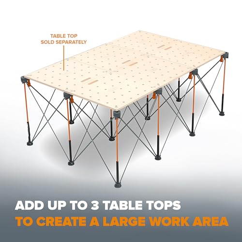 Image of BORA Centipede Portable Workbench - Folding Work Table for Garage, Collapsible Work Bench with 4500lb Capacity, 48 x 72 in Work Support Sawhorse with Quick Clamps & Carry Bag CK12S