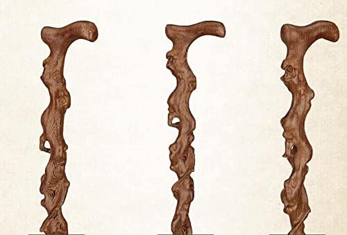 Miniatura 6 de Crutch Mahogany Wood Wooden Wings Old Crutches Elderly Cane Retro New Year Birthday of Ganoderma lucidum WoodenCanes for Men and Women