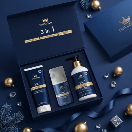Image of 3-in-1 Personal Care Gift Set for Men & Women | Face Wash, Sunscreen & Hard Water Detox Shampoo | Skincare & Self Care Kit, Hair Care Kit, Grooming Set for Daily Use, Travel & Gifting
