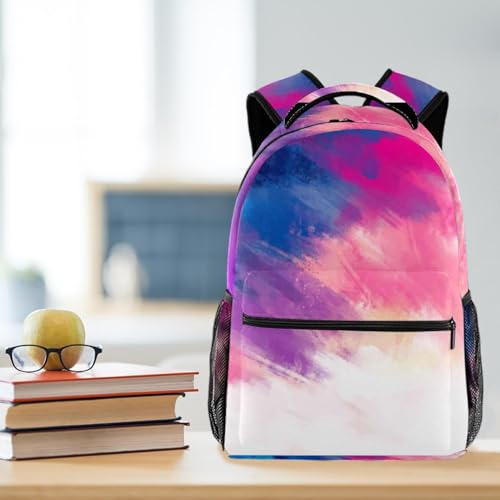 Sac à dos dégradé de rose multicolore au design original pour adolescents - 5