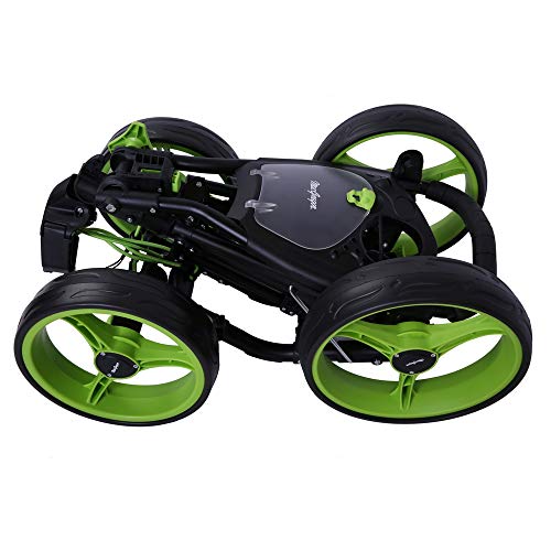 MACGREGOR Golf Deluxe VIP 4 Wheel Golf Trolley (Black/Green)