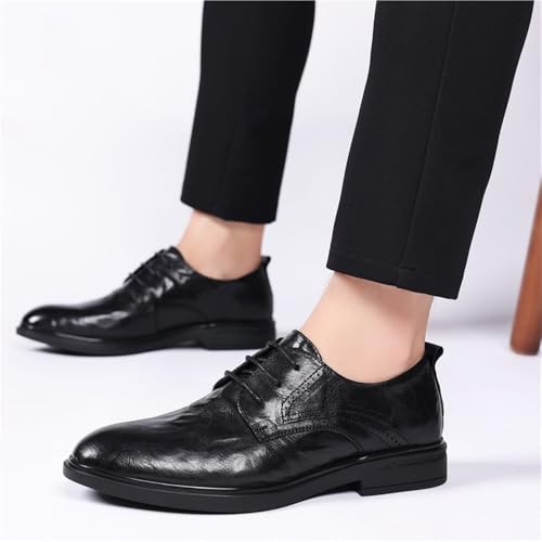 Stylish Lace Up Oxford Shoes Men's Leather Comfortable Business Dress Formal Office Walking Footwear2