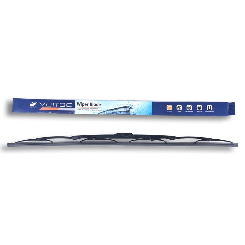 VARROC Wiper Blade 9 mm U Hook 660 mm 26 in | Smooth & Silent Cleaning | Works in All Weathers | Anti-Corrosion Frame | Easy to Install | Size 26-Inch-image-3
