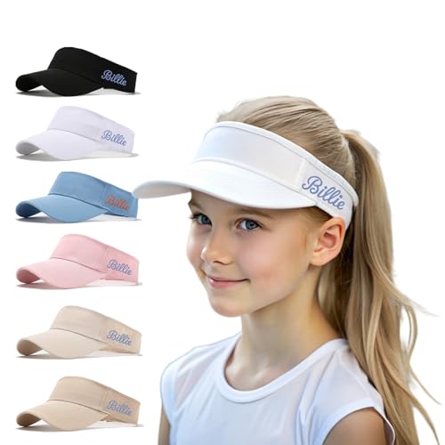 Custom Kids Visors for Girls Personalized Kids Baseball Hat Boys Sun Visor Golf Hats Youth Softball Visor(Children 52-54cm