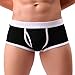 Produktbild LMMVP Herren solide Unterwäsche Beutel Ausbuchtung Sportwäsche Männer Retroshorts (XL, Black)