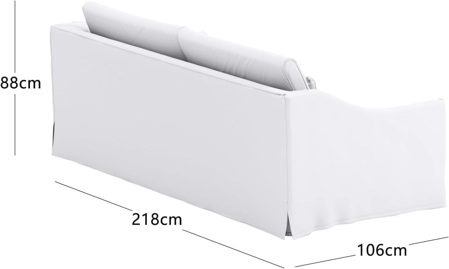 Heavy Duty Farlov Sofa Replacement Cover Compatible with IKEA Farlove Sofa or Loveseat Slipcover Only (Polyester Flax L Beige Width 86")