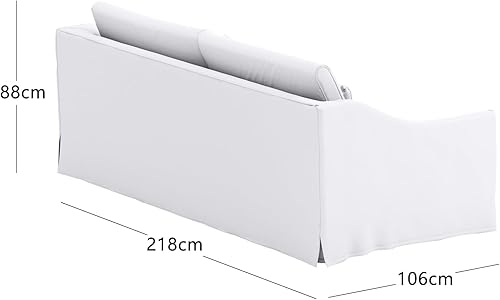 Vista 4 de Funda de reemplazo para sofá Farlov (No Lovesea) duradera, Ancho: 85.8" (No 70") Compatible solo con funda para sofá IKEA Farlove