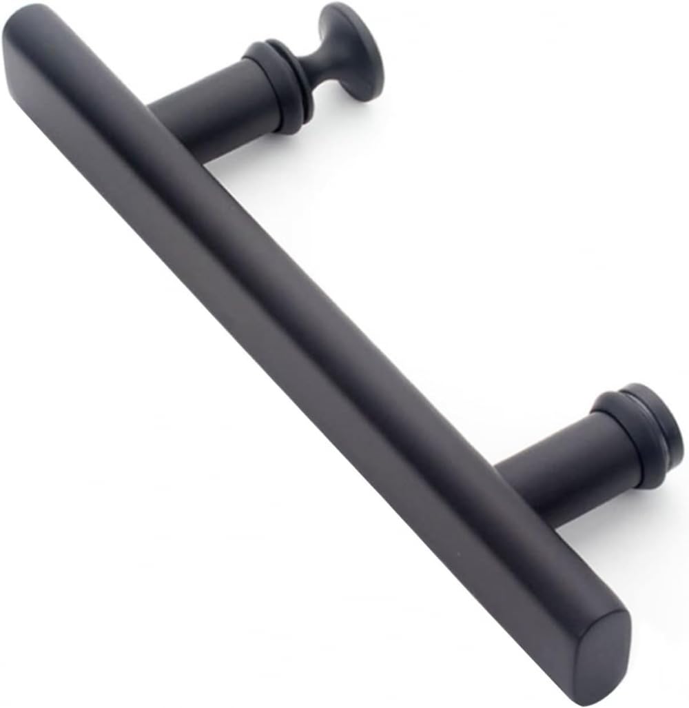 Poignée de porte de douche cuisine acier inoxydable noir 540mm vitre verre