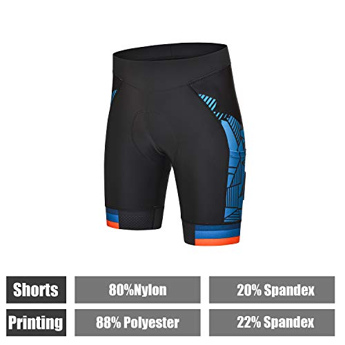 image for DEALYORK Men's Cycling Shorts Padded with Pockets, Bicycle Riding Bike