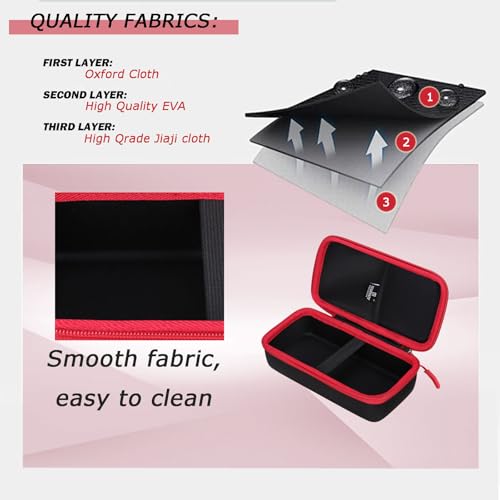 Image of Tourmate Hard Storage Case for JACO Superior Products /TIRETEK /AetralYB /ETENWOLF /VONDIOR Tire Pressure Gauge,Travel Case for Professional Accuracy - 100 /200 PSI (Box for Sale) (Black & Red)