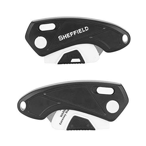 Image of Sheffield 1282 Gadget Folding Lock Back Utility Knife, Compact Box Cutter with Lock Back Release and Quick-Change Mechanism, Heavy Duty Cardboard Cutter