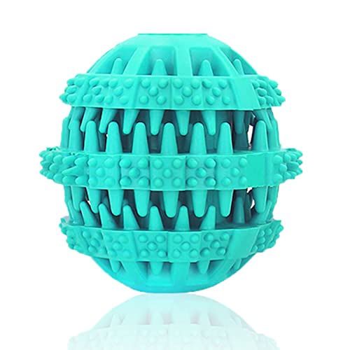 Hundespielzeug Ball, Hundeball Klein Blau Hundeball Zahnstein & Zahnbeläge Leckerliball für Hunde Welpen gegen mit Zahnpflege-Funktion für Spielspaß und Zahnpflege Anzug Große, Kleine Hunde (Ø 7cm) Cover