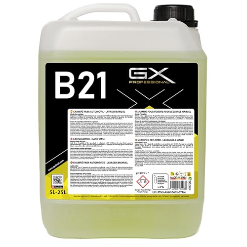 GxDetail Champú de Lavado Manual Cooncentrado 5 Litros - Snow Foam para Coche – Espuma Activa y pH Neutro – Limpieza Profunda y Brillo Duradero – Seguro para Pintura, Ceras y Coatings