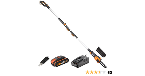 Image of Worx WG349E.9 chainsaw on Amazon website