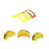 Ximimark 12 pcs Colorful Taco Holder Stand For Soft & Hard Shell Taco Microwave Safe