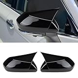 DLOVEG Car Rear Side Mirror Cover Protector Compatible for 2018-2024 2025 Camry Accessories for Camry Rearview Mirror Cover Exterior Decoration Glossy Black