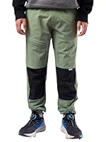 CALBOUNT Jungen Wanderhose Kinder Wasserdicht Trekkinghose Elastische Taille Outdoorhose Grün 130