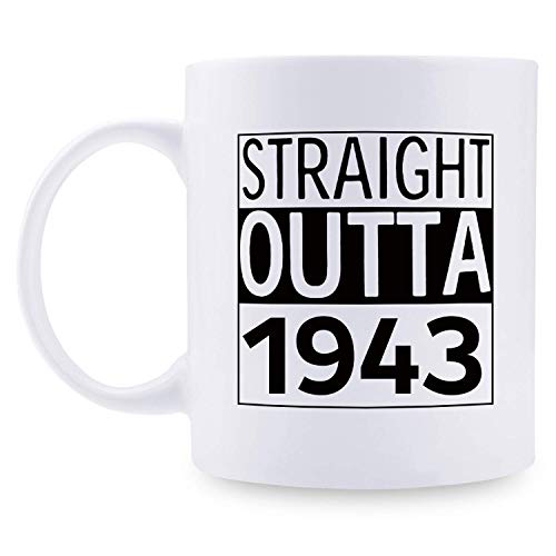 76.os regalos de cumpleaños para hombres - 1943 regalos de cumpleaños para hombres, 76 años de edad Regalos de cumpleaños Taza de café para papá, esposo, amigo, hermano, él, colega, compañero de traba