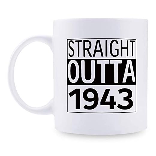76.os regalos de cumpleaños para hombres - 1943 regalos de cumpleaños para hombres, 76 años de edad Regalos de cumpleaños Taza de café para papá, esposo, amigo, hermano, él, colega, compañero de traba
