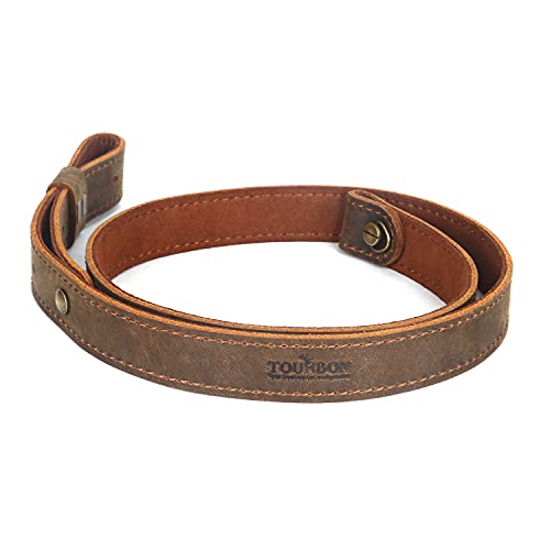 TOURBON Cinturino per fucile in vera pelle da 4 mm con cinturino per fucile in stile europeo