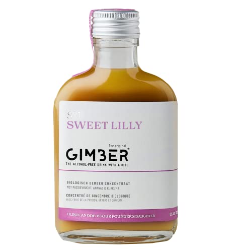 GIMBER Sweet Lilly Biologisches Ingwerkonzentrat 200ml | Alkoholfreies Bio-Getränk aus ein mix von Ingwer, Passionsfrucht, Ananas und Kurkuma | Premium Bio Ingwer Essenz Cover