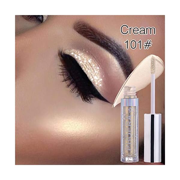 Pretty Comy 12 Colors Liquid Glitter Eyeshadow, Shimmer Liquid Eye Shadow Long Lasting Waterproof High Pigmented Liquid Metallic Eye Shadow