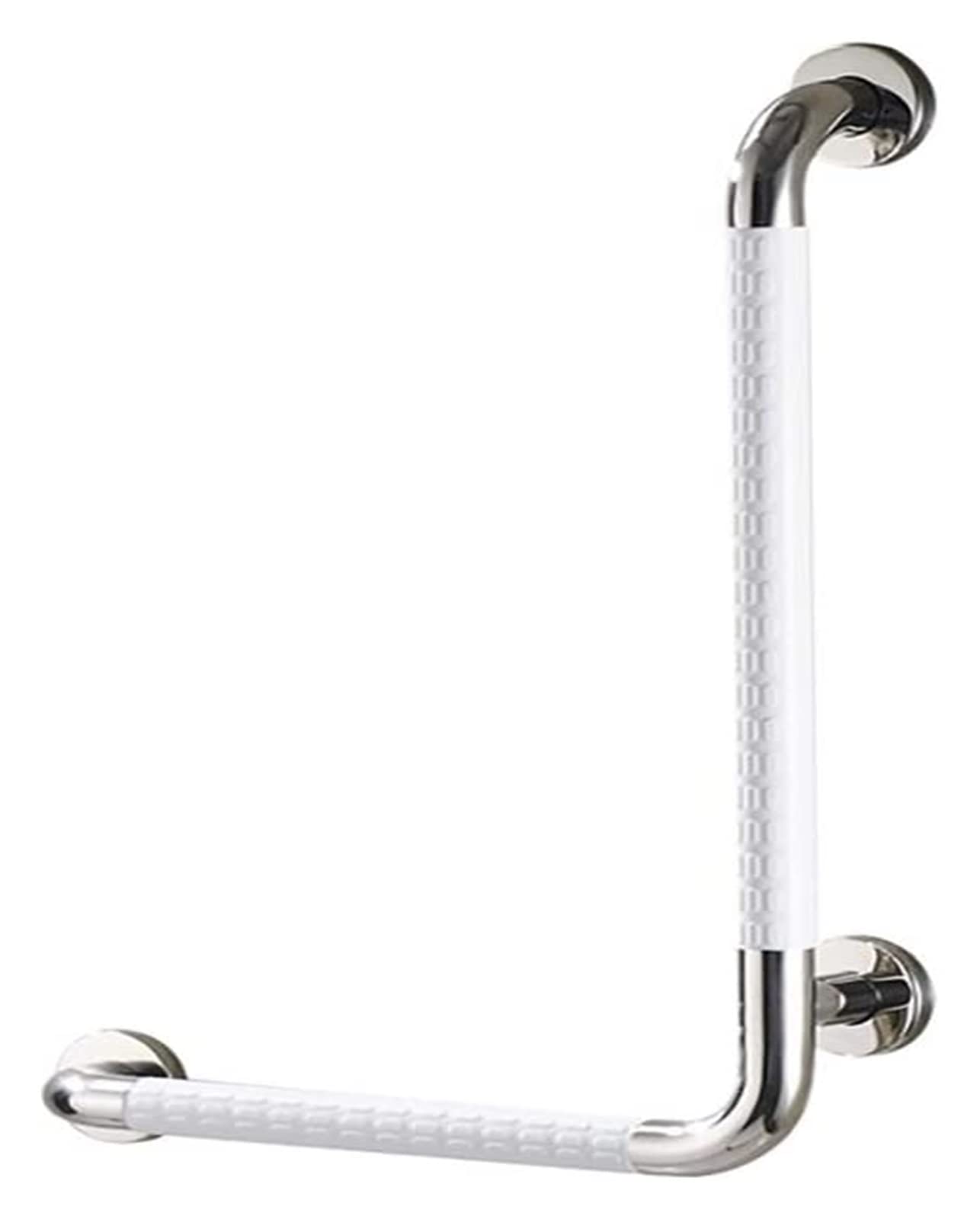 Barres d'appui Rail d'appui en Chrome Poli coudé en Forme de L Rail de sécurité en Acier Inoxydable 304 Support Mural poignée antidérapante handicapés et Personnes âgées en Nylon Ou