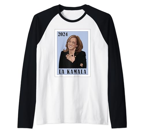 Mexicans for Kamala Harris Design - La Kamala 2024 Raglan Baseball Tee