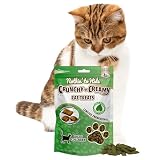 Fieldcrest Farms Nothin’ to Hide Collagen Cat Treats – Crunchy & Creamy Cat Snacks, High-Protein Healthy Treats for Skin, Coat & Joint Support, Catnip Flavor, 3 oz. Bag
