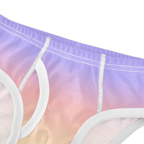 Gradient Sky Blue Little Boys Cotton Briefs Soft Breathable Comfortable Tag-Free Underwear4