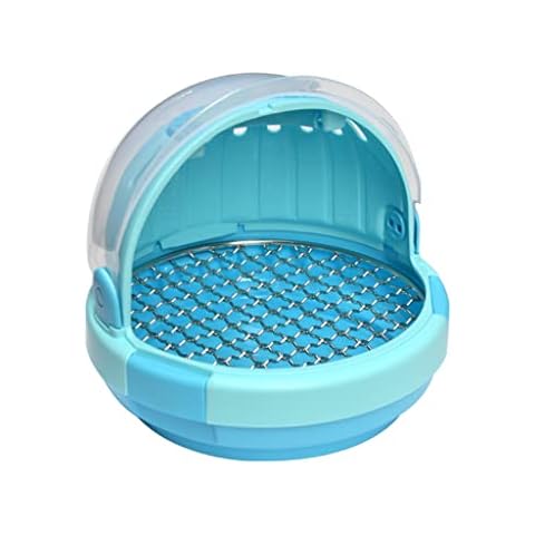 DREANNI Hamster Cage Carrier Hamster Cage,Parrot Cage Transparent Plastic Deluxe Hamster Habitat Cage Portable Travel Cage with Wire Base Small Animal Habitats Haven Cover