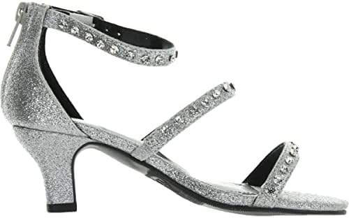Steve Madden Girls Shoes Dancer Heeled Sandal, Silver, 4 | Image 1