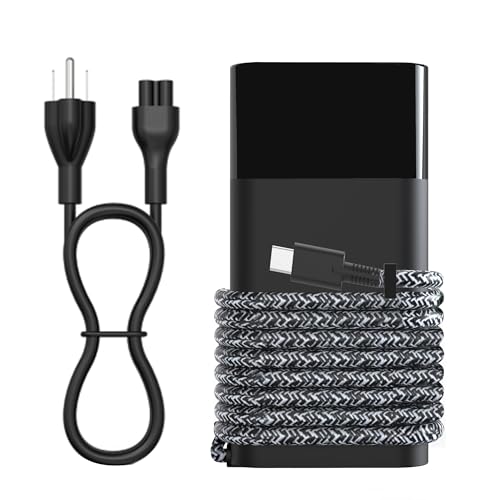 QIOUZW 2025 New 20V 3.25A 65W USB C Tip Laptop Charger Compatible with HP Spectre X360 Elitebook Omnibook Envy x360 Chromebook Elite x2 Zbook ProBook Fast Charing AC Adapter Type C Power Cord Supply