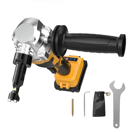 Cordless Metal Nibbler Compatible with DeWalt 20V Battery(No Battery) Brushless Metal Cutter 3-Speed with Assist Handle & 2 Blades for Stainless Steel Aluminum